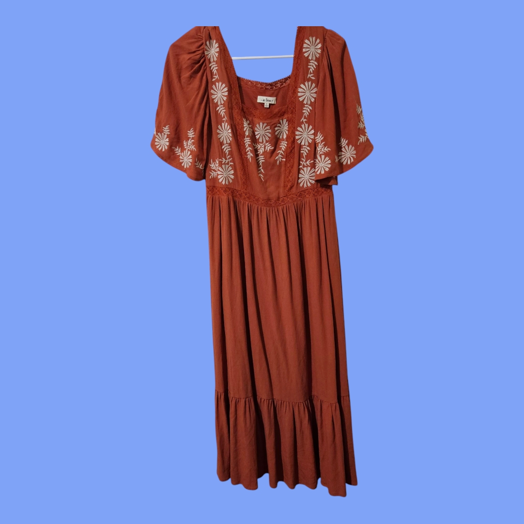 In Loom Embroidered Womens Dress S